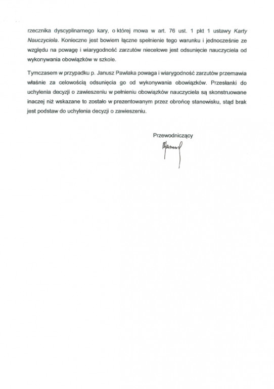 Postanowienie Komisji