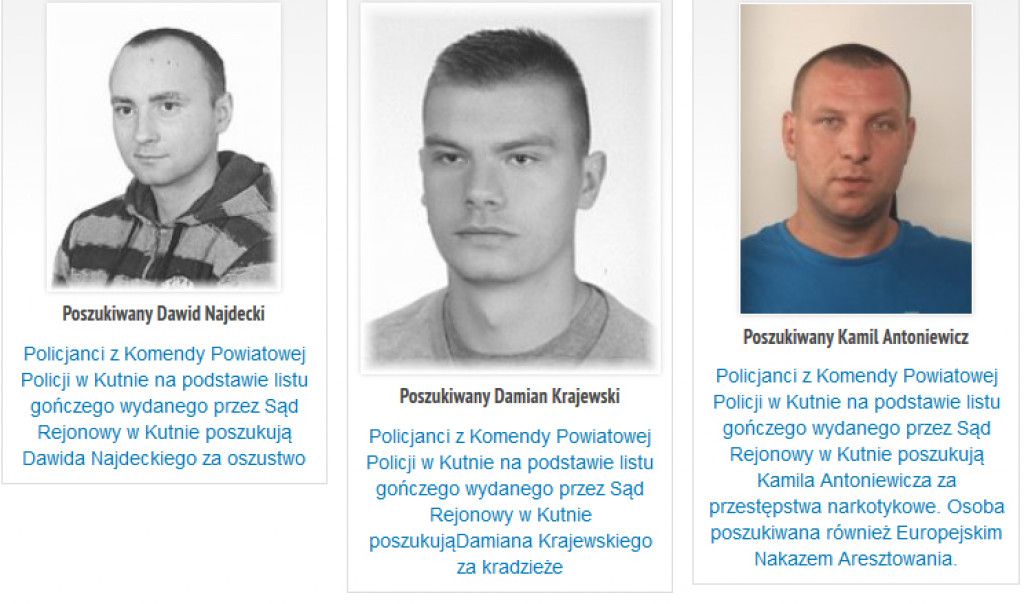 Za kim list gończy?