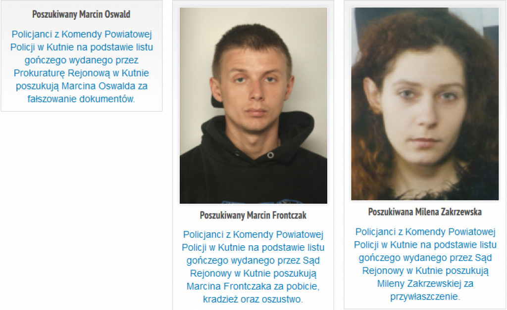 Za kim list gończy?
