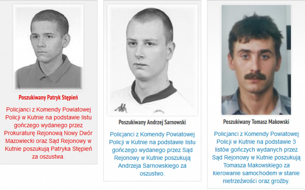 Za kim list gończy?