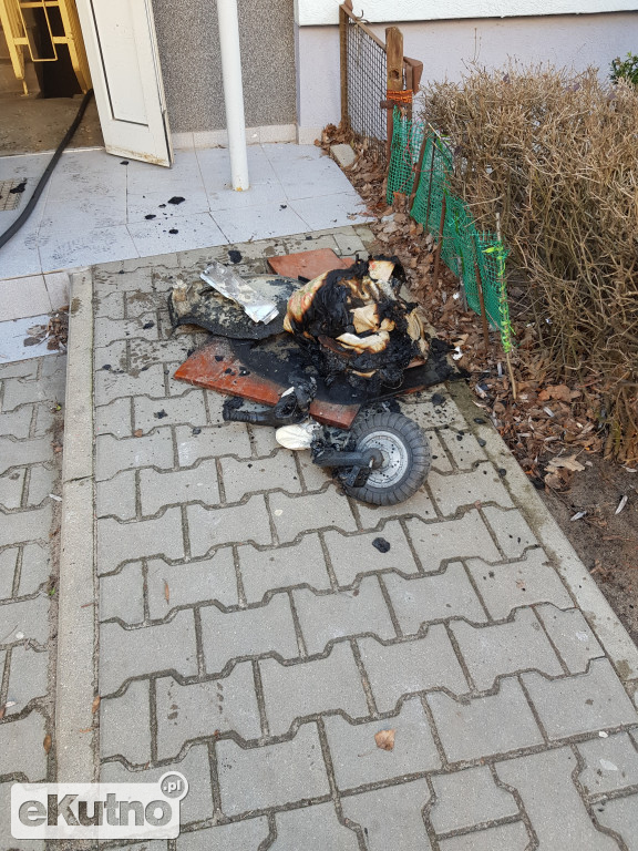 Palił się wózek