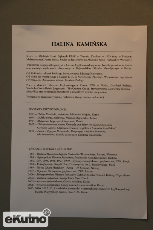 Wernisaż wystawy H. Kamińskiej