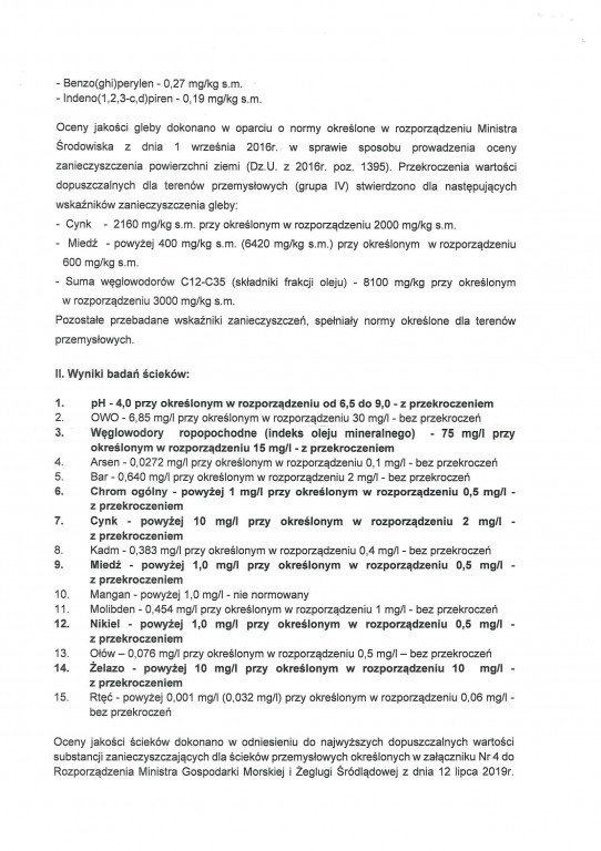 Przekroczenia norm na Majdanach
