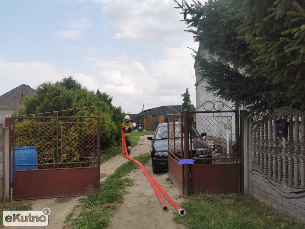 Pożar śmieci w Żychlinie