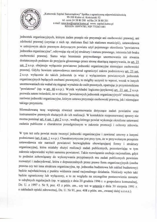 Prezes szpitala odpowiada