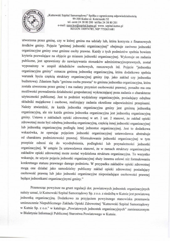 Prezes szpitala odpowiada