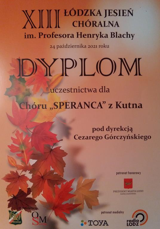 Speranza na Jesieni Chóralnej