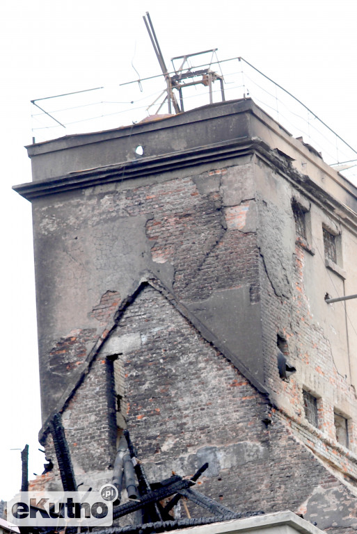 Spalony młyn na Przemysłowej