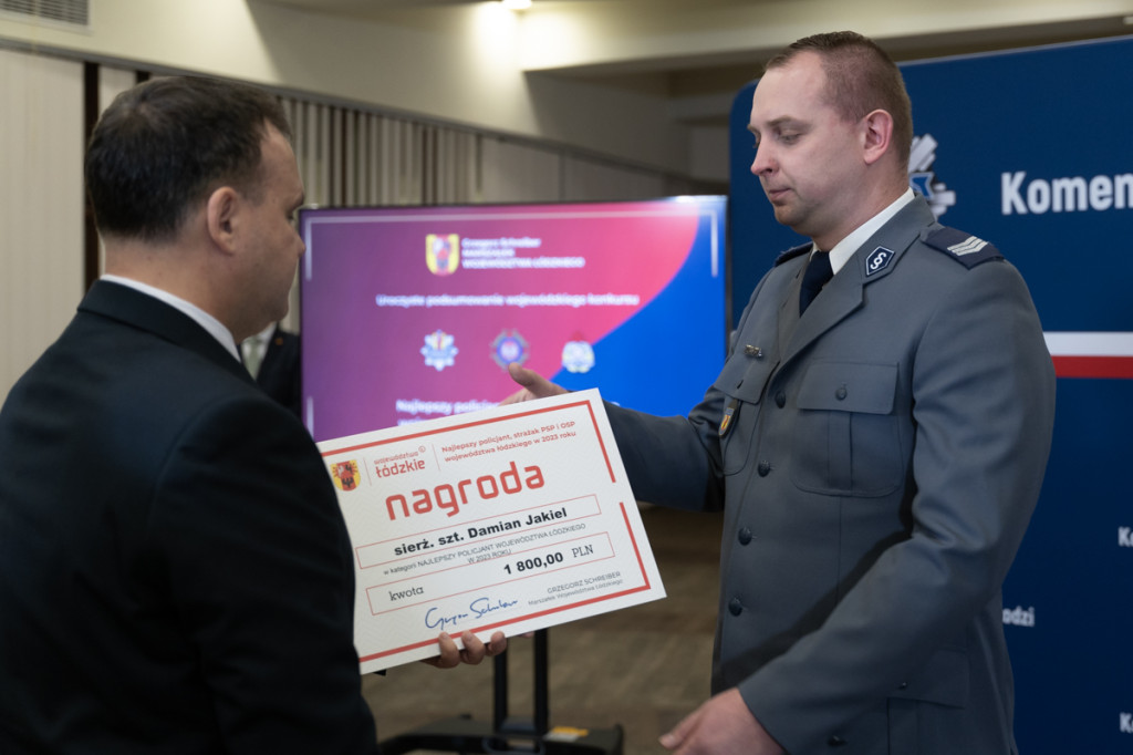 Finał konkursu Najlepszy Policjant, Strażak PSP i OSP województwa łódzkiego 2023