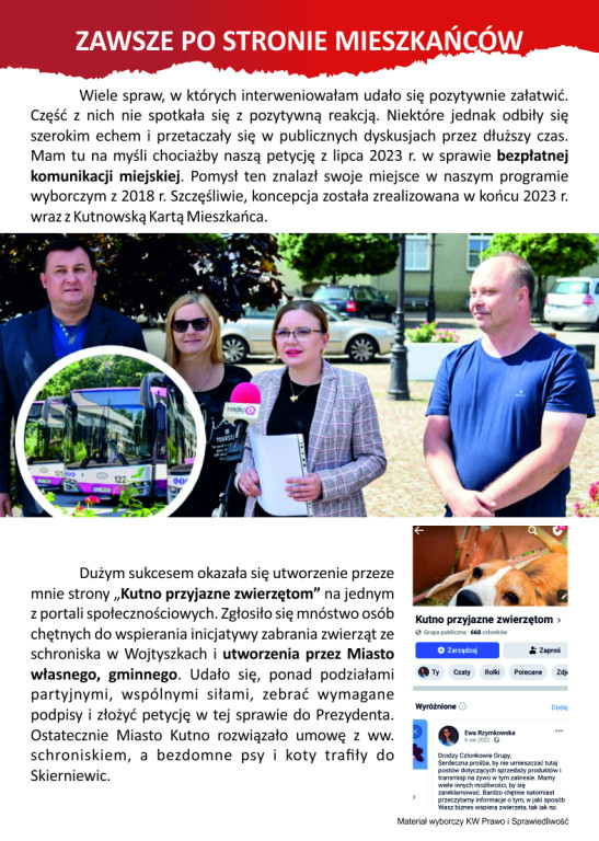 Ewa Rzymkowska Kandydatka na Prezydenta Kutna