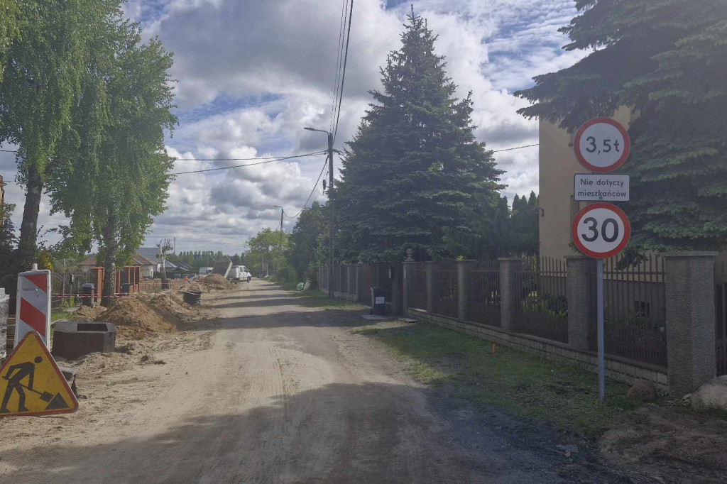 Ulica Kosmonautów w budowie