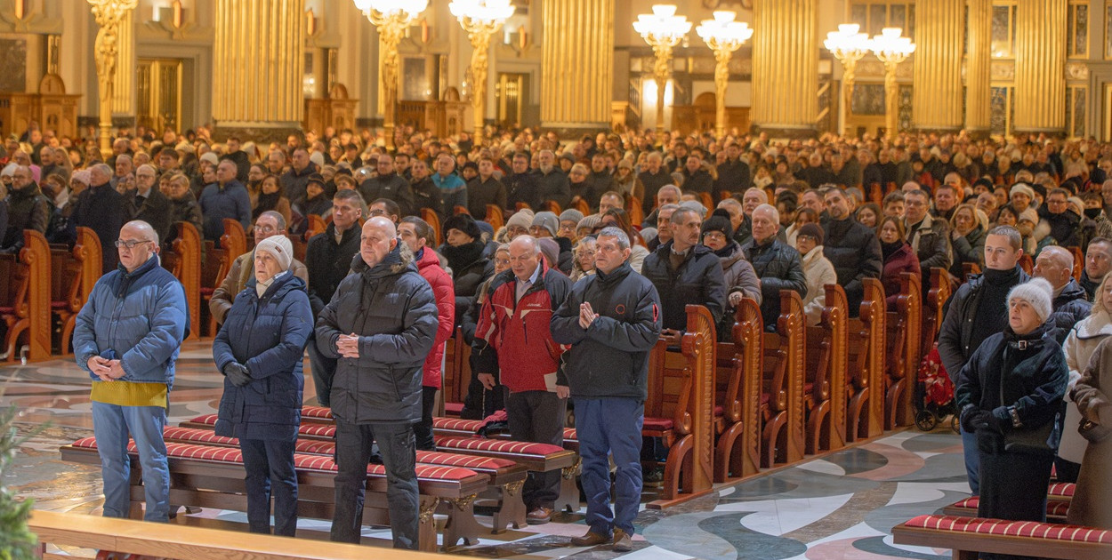 Pasterka w licheńskiej bazylice