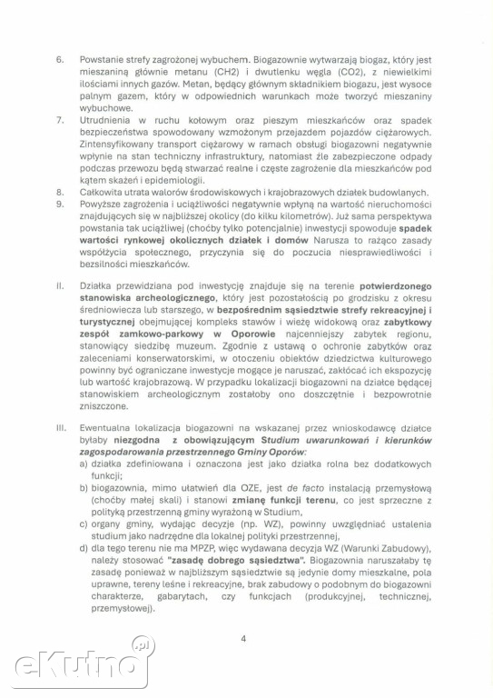 NIE dla biogazowni w Oporowie