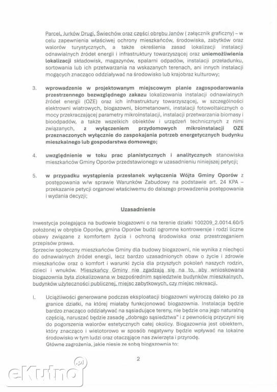 NIE dla biogazowni w Oporowie