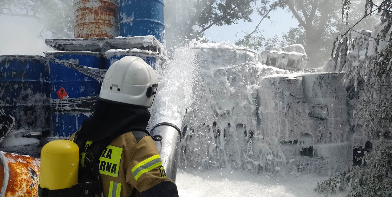 Strażacy w akcji w Łaniętach