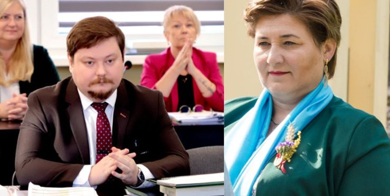 Daniel Kowalik Starosta Kutnowski, Justyna Jasińska Wójt Gminy Kutno
