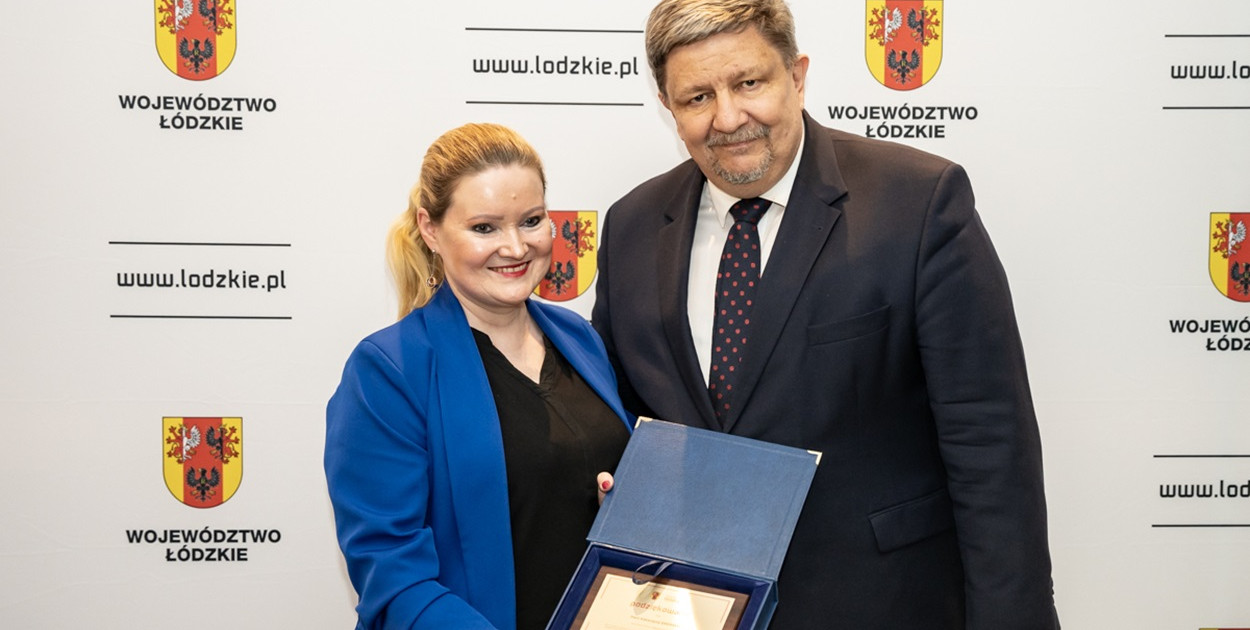 Katarzyna Erdman Burmistrz Krośniewic i Marszałek Grzegorz Schreiber fot. Piotr Wajman
