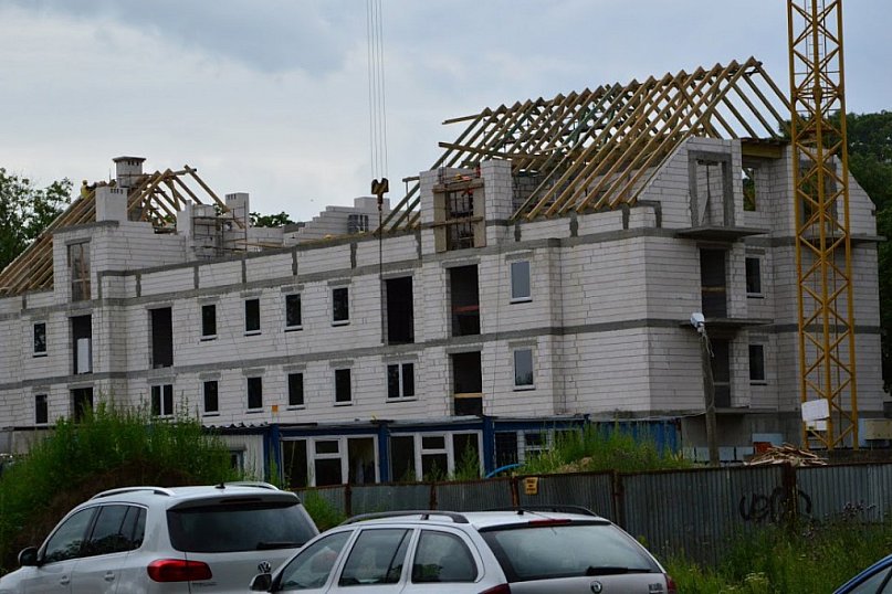 Bloki na Matejki w budowie