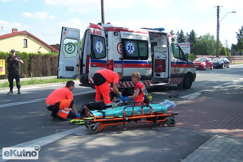 Motocyklista ranny na Łęczyckiej