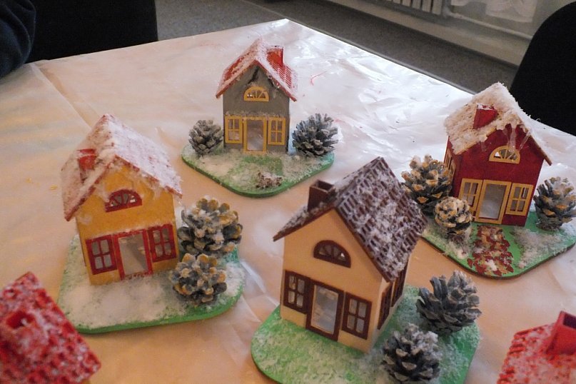 Zaśnieżone domki z Leszczynka