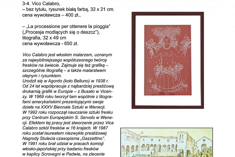 Katalog prac na aukcję