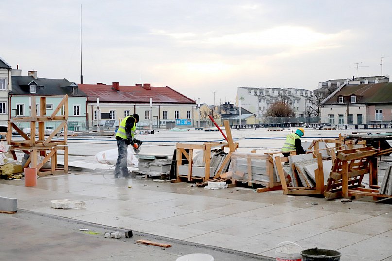 Plac Wolności w budowie