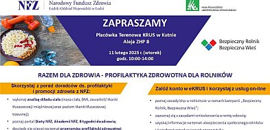 Razem Dla Zdrowia - profilaktyka zdrowotna dla rolników. Przyjdź 11 lutego do KRUS-66133