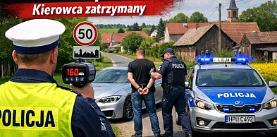 Pruł 160 km/h przez Nową Wieś! Bandyta drogowy zatrzymany