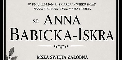 Zmarła śp. lekarz Anna Babicka-Iskra. Pogrzeb 21 maja o 12.00 w Kutnie