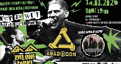 Zagrają dla Olka i Michała: Ga-Ga Zielone Żabki, Abaddon i Niboganipana