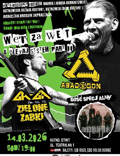 Zagrają dla Olka i Michała: Ga-Ga Zielone Żabki, Abaddon i Niboganipana