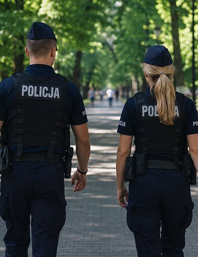 Piesze patrole w parku nad Ochnią: mężczyzna z narkotykami i dziecko bez kasku