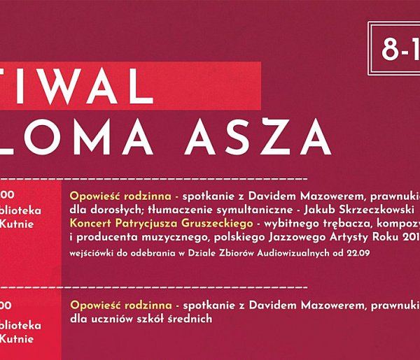 XIV Festiwal Szaloma Asza już wkrótce w Kutnie! Znamy laureatów konkursu -70586