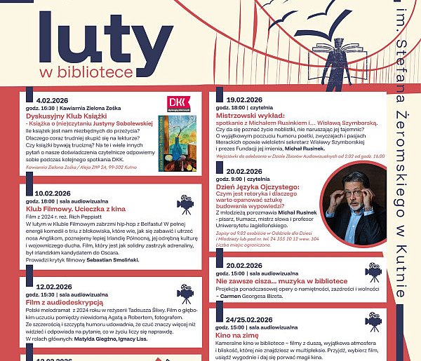 Co czeka czytelników w lutym? Biblioteka przewraca kartki