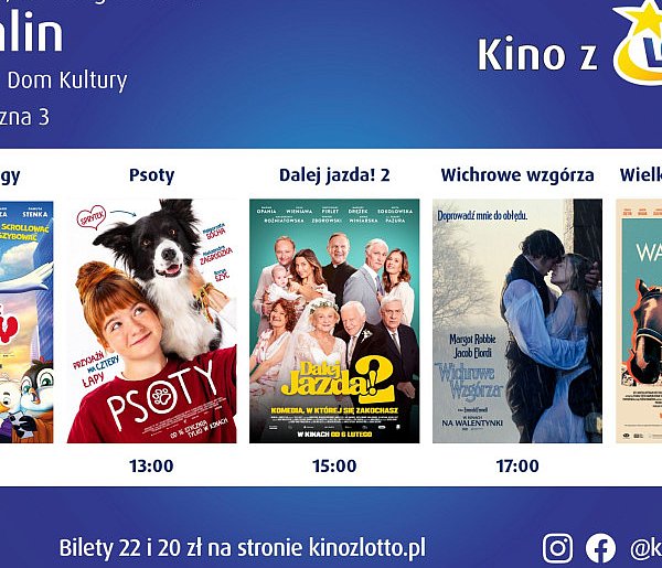 Kino Objazdowe z LOTTO w Żychlinie – 22 lutego!