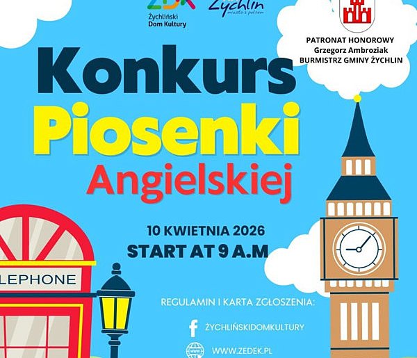 Konkurs Piosenki Angielskiej w Żychlińskim Dom Kultury już 10 kwietnia!