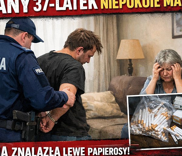 Pijany niepokoił swoją matkę! Policja znalazła przy nim narkotyki i lewe papierosy