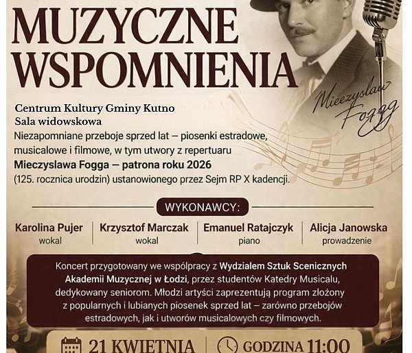 Mieczysław Fogg. Koncert Muzyczne Wspomnienia w Leszczynku