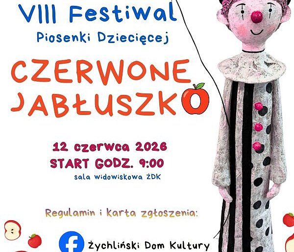 VIII Festiwal Piosenki Dziecięcej „Czerwone Jabłuszko” – zapraszamy młode talenty!