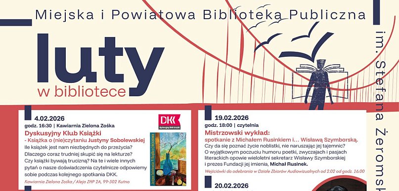 Co czeka czytelników w lutym? Biblioteka przewraca kartki