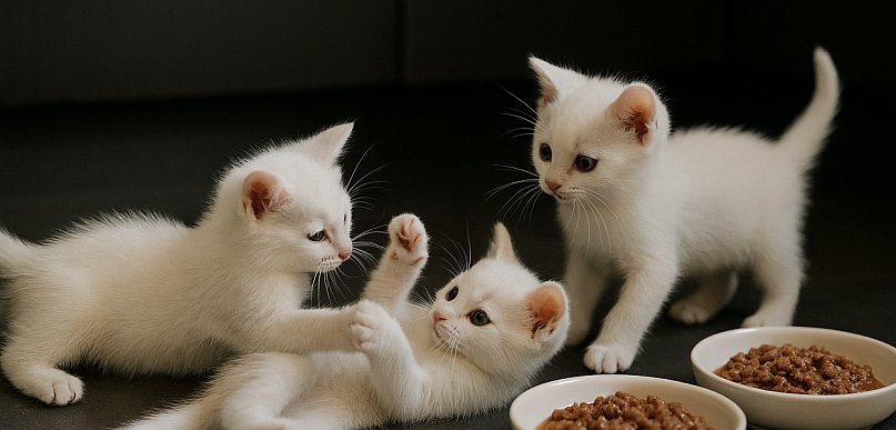 Czy mokra karma dla kota jest odpowiednia dla kociąt?