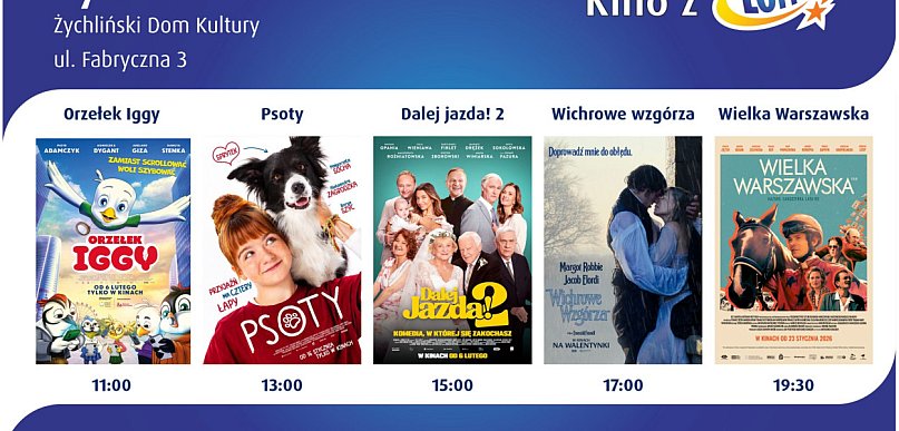 Kino Objazdowe z LOTTO w Żychlinie – 22 lutego!