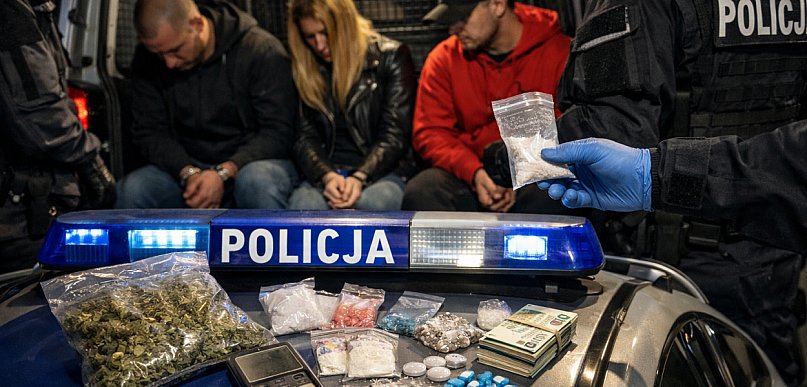 Policyjna kontrola zakończona zatrzymaniem. Narkotyki u kierowcy i w pojeździe