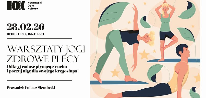 Zdrowe plecy – warsztaty jogi pod koniec lutego