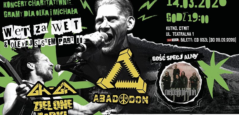 Zagrają dla Olka i Michała: Ga-Ga Zielone Żabki, Abaddon i Niboganipana