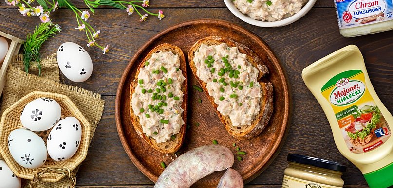 Biała kiełbasa inaczej. Pasta z białej kiełbasy z Majonezem Kieleckim