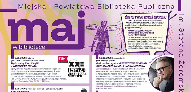 Tydzień Bibliotek, Kiermasz Książek, Mariusz Szczygieł i Tomek Lipiński