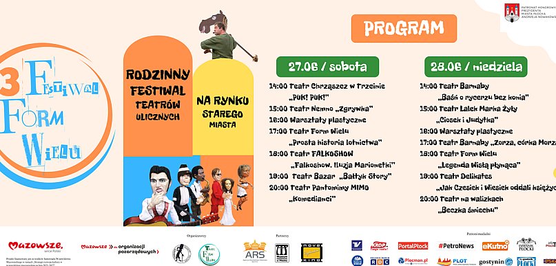 Festiwal Form Wielu. 26 - 27 czerwca plenerowe spektakle w Płocku
