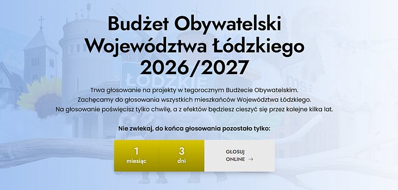 Projekty dla mieszkańców Kutnowskiego. Głosuj w budżecie obywatelskim województwa