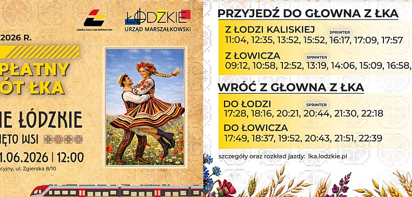 Pociągiem ŁKA na Folkowe Łódzkie nad zalewem Mrożyczka